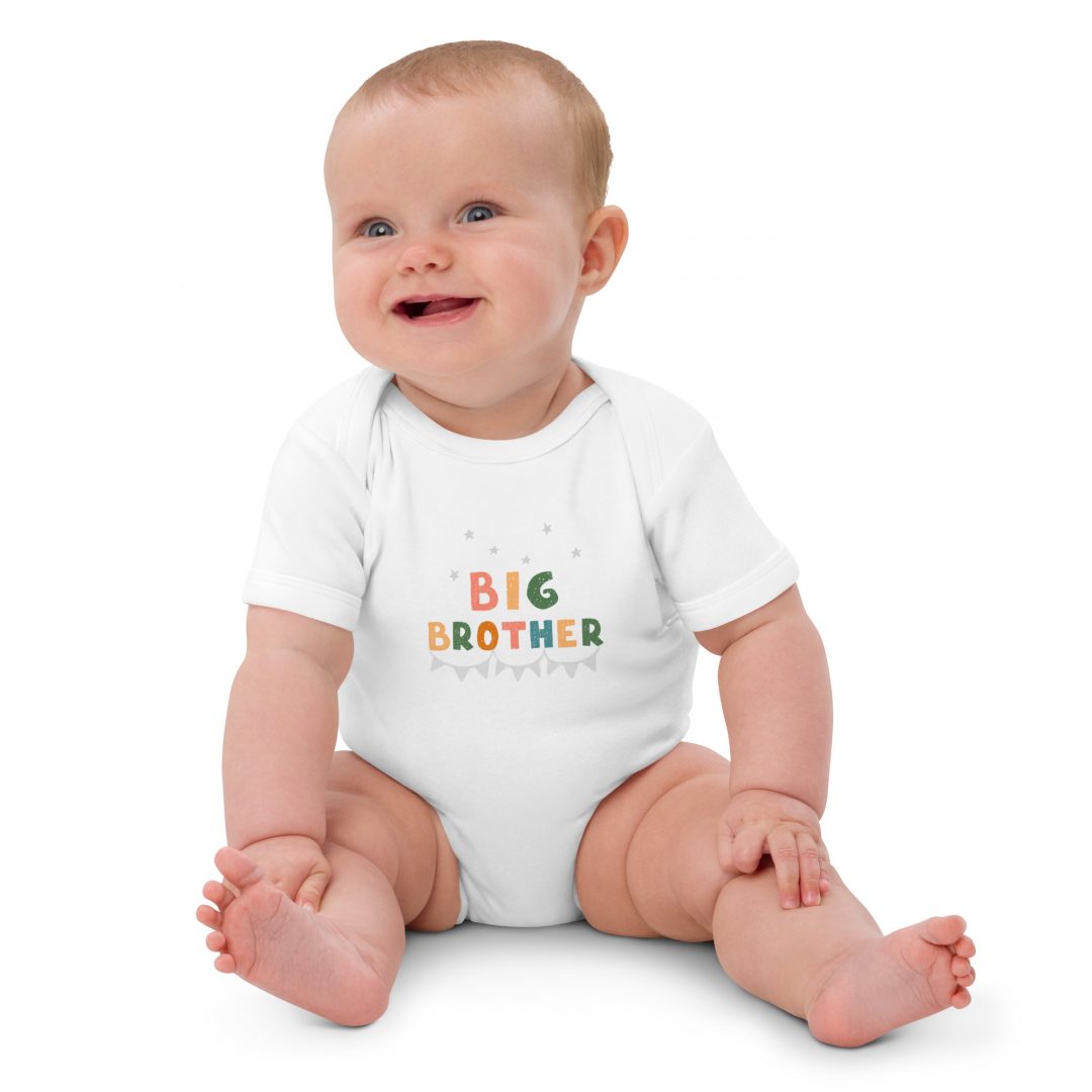 organic cotton baby bodysuit white front 63b80bb671547
