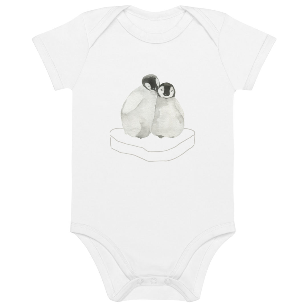 organic cotton baby bodysuit white front 63cbf94941b1e